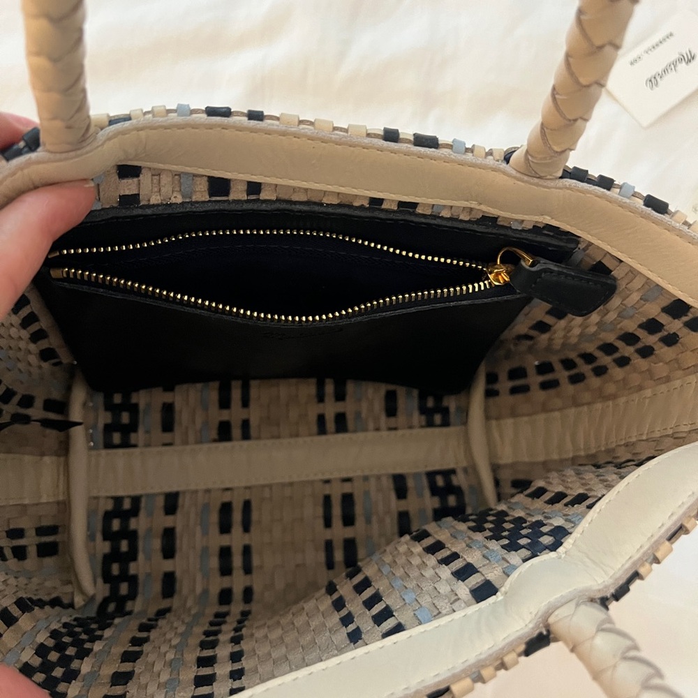 Madewell Woven Tote - Blue and Off white tone - Picture 6 of 6